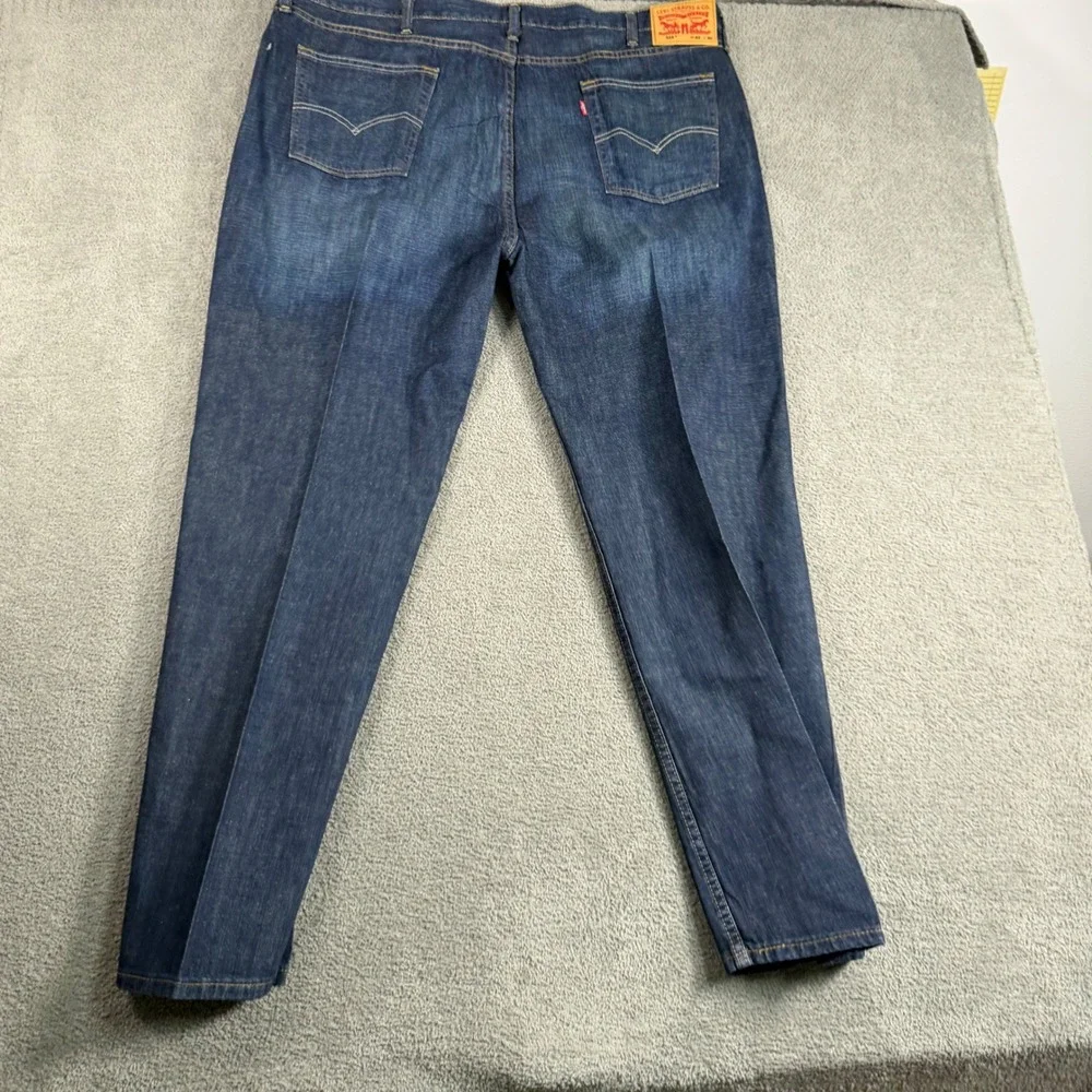 Levis 514 Straight Fit Jeans Mens 42x30 Dark Wash Blue Denim Pants